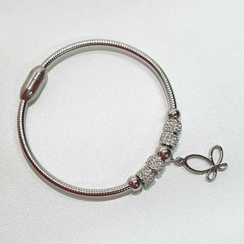 Bracciale magnetico con zirconi cubici, donna, uomo, genitori, gioielli, regalo