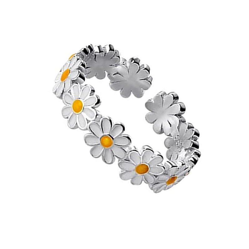 Hongde Bella Margherita Fiore Anelli Anello Aperto Regolabile Daisy Delight Anello Per Donna Per Uomo